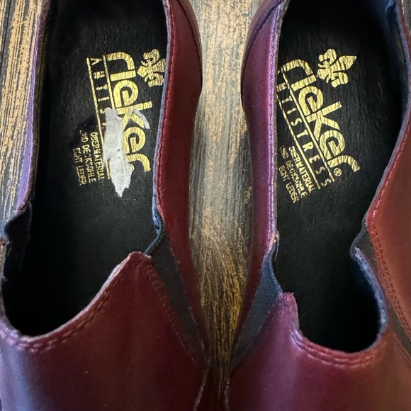 Rieker "Antistress" Maroon Low Heeled Casual Shoes - Picture 5 of 5